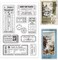 Retro Air Travel and Movie Ticket Silicone Clear Stamps Transparent Stamps for Christmas Birthday Valentine's Day Cards Making DIY Scrapbooking Photo Album Decoration Paper Craft
